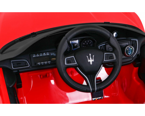 Дитячий Maserati Ghibli на акумуляторі Red + Пульт + Повільний Старт + EVA + MP3 USB + LED