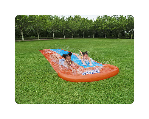 Водна гірка 2-місна Bestway 52328, 488 см - помаранчево-блакитна