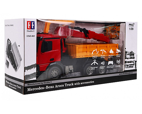 Автокран HDS для дітей 6+ Mercedes-Benz Arocs Дистанційне керування 1:20 Рухомі частини Автокран HDS для дітей 6+ Mercedes-Benz Arocs Дистанційне керування 1:20 Рухомі частини