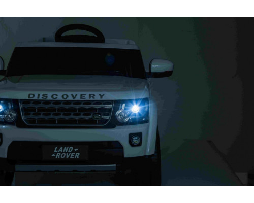 Дитяча акумуляторна машинка Land Rover Discovery Біла