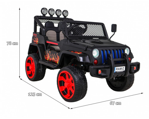 Позашляховик Raptor Drifter Flames + Пульт дистанційного керування + Привід 4x4 + Коробка для зберігання + Безкоштовний старт + MP3 LED