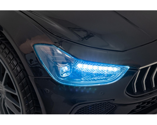 Дитячий Maserati Ghibli на акумуляторі Black + Пульт + EVA + Free Start + LED Audio