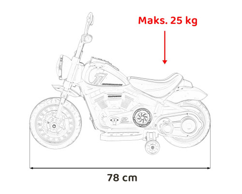 Акумуляторний мотоцикл BMW S1000 RR Mini дитячий Червоний + 3 колеса + Звук + LED