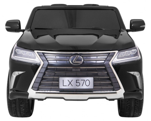 Lexus LX570 Фарбований автомобіль для 2 дітей чорний + Пульт + EVA диски + Радіо MP3 LED