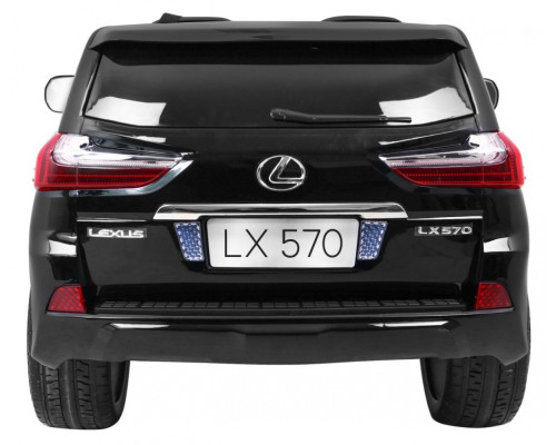 Lexus LX570 Фарбований автомобіль для 2 дітей чорний + Пульт + EVA диски + Радіо MP3 LED