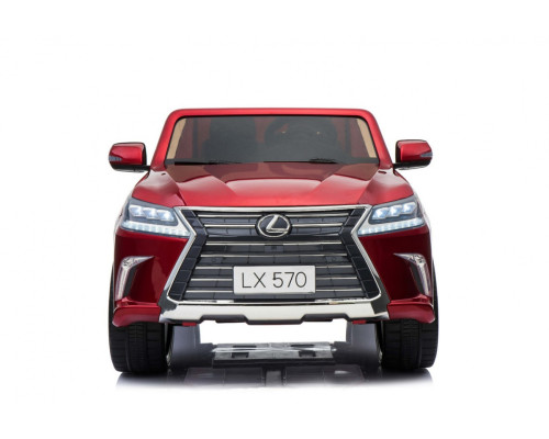 Lexus LX570 Фарбований автомобіль для 2 дітей Червоний + Пульт + EVA Диски + Радіо MP3 LED