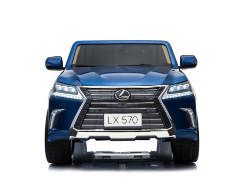 Lexus LX570 Фарбований автомобіль для 2 дітей Синій + Пульт + Диски EVA + Радіо MP3 LED