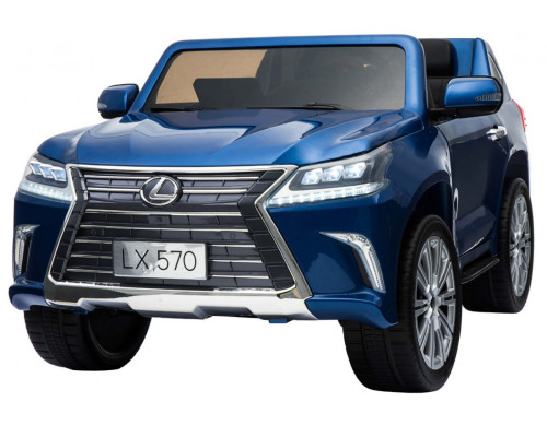 Lexus LX570 Фарбований автомобіль для 2 дітей Синій + Пульт + Диски EVA + Радіо MP3 LED