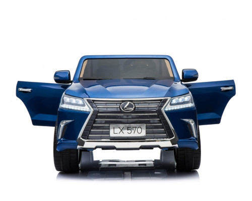 Lexus LX570 Фарбований автомобіль для 2 дітей Синій + Пульт + Диски EVA + Радіо MP3 LED