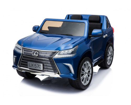 Lexus LX570 Фарбований автомобіль для 2 дітей Синій + Пульт + Диски EVA + Радіо MP3 LED