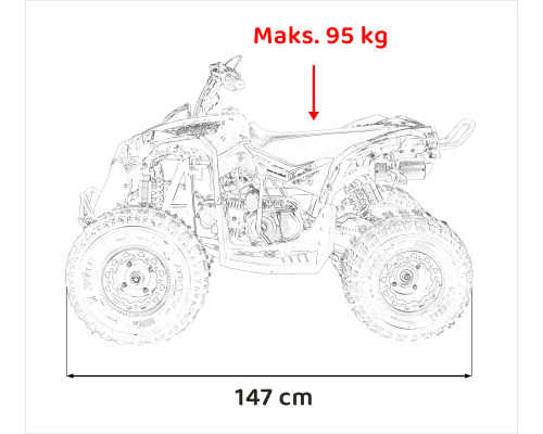 Квадроцикл RENEGADE HIPERFECT 125CC Red