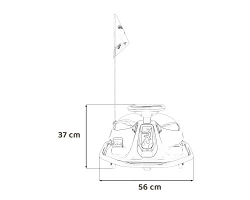 Дитячий автомобіль на акумуляторі Racing Drifter білий + функція дрифту + світлодіодний звук