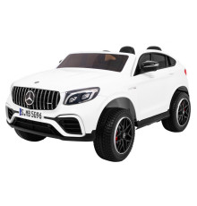 Машинка Mercedes GLC 63S дитяча Біла + 4x4 привід + MP4 + LED + Екошкіра + Free Start + EVA