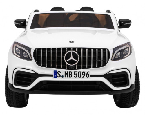 Машинка Mercedes GLC 63S дитяча Біла + 4x4 привід + MP4 + LED + Екошкіра + Free Start + EVA