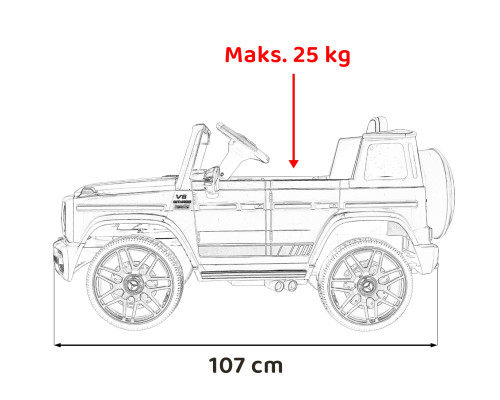 Дитяча акумуляторна машинка Mercedes AMG G63 Червона