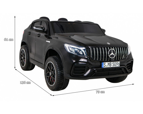 Машинка Mercedes GLC 63S дитяча Black + 4x4 привід + MP4 + LED + Екошкіра + Free Start + EVA