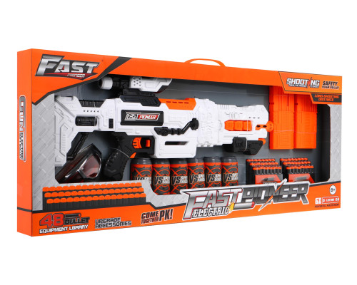 Велика дитяча рушниця 8+ аксесуарів + 48 м'яких куль Fast Pioneer Toy Gun