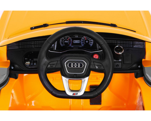 Audi Q8 Машинка дитяча жовта + Пульт + EVA + Free Start + MP3 USB + LED