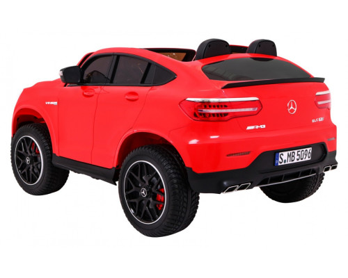 Машинка Mercedes GLC 63S дитяча Red + 4x4 привід + MP4 + LED + Екошкіра + Free Start + EVA