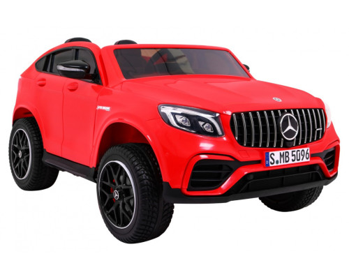 Машинка Mercedes GLC 63S дитяча Red + 4x4 привід + MP4 + LED + Екошкіра + Free Start + EVA