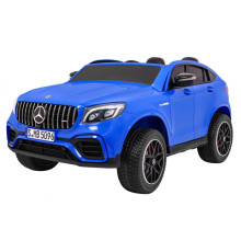 Машинка Mercedes GLC 63S дитяча Blue + 4x4 привід + MP4 + LED + Екошкіра + Free Start + EVA