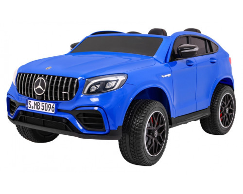 Машинка Mercedes GLC 63S дитяча Blue + 4x4 привід + MP4 + LED + Екошкіра + Free Start + EVA