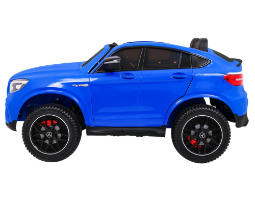 Машинка Mercedes GLC 63S дитяча Blue + 4x4 привід + MP4 + LED + Екошкіра + Free Start + EVA