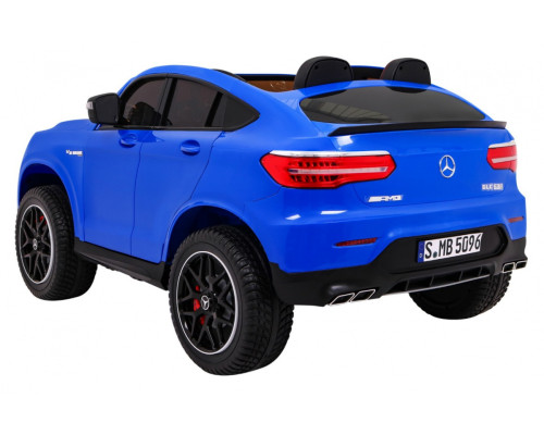 Машинка Mercedes GLC 63S дитяча Blue + 4x4 привід + MP4 + LED + Екошкіра + Free Start + EVA