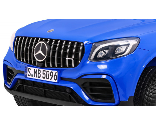 Машинка Mercedes GLC 63S дитяча Blue + 4x4 привід + MP4 + LED + Екошкіра + Free Start + EVA