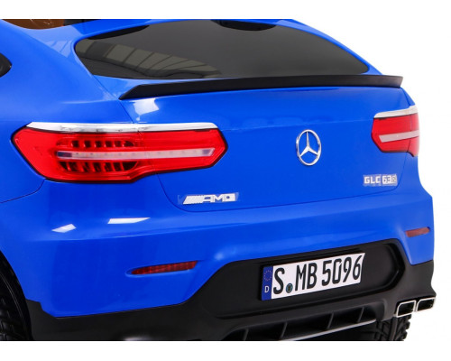 Машинка Mercedes GLC 63S дитяча Blue + 4x4 привід + MP4 + LED + Екошкіра + Free Start + EVA