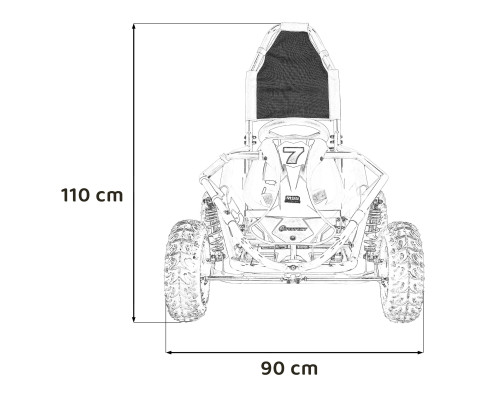 Дитячий акумуляторний картинг Gokart MUD MONSTER Чорний