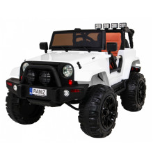 Дитячий джип на акумуляторі All Terrain White + пульт дистанційного керування + світло звуки