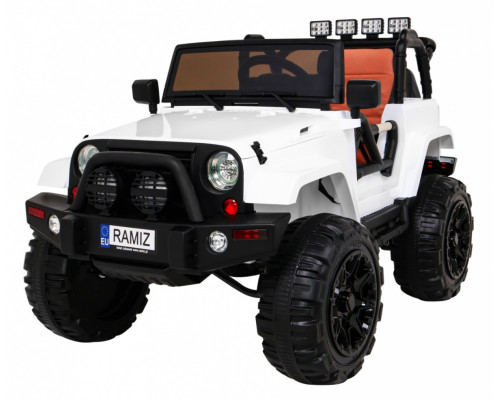 Дитячий джип на акумуляторі All Terrain White + пульт дистанційного керування + світло звуки