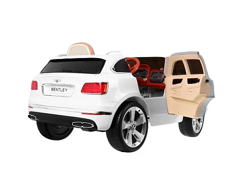 Дитячий автомобіль на акумуляторі Bentley Bentayga білий + колеса EVA + MP3 радіо + пульт дистанційного керування Дитячий автомобіль на акумуляторі Bentley Bentayga білий + колеса EVA + MP3 радіо + пульт дистанційного керування