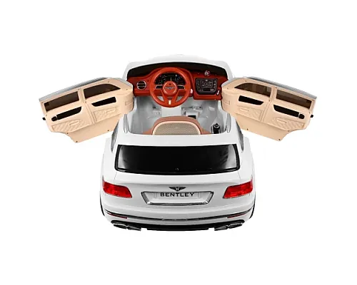 Дитячий автомобіль на акумуляторі Bentley Bentayga білий + колеса EVA + MP3 радіо + пульт дистанційного керування Дитячий автомобіль на акумуляторі Bentley Bentayga білий + колеса EVA + MP3 радіо + пульт дистанційного керування