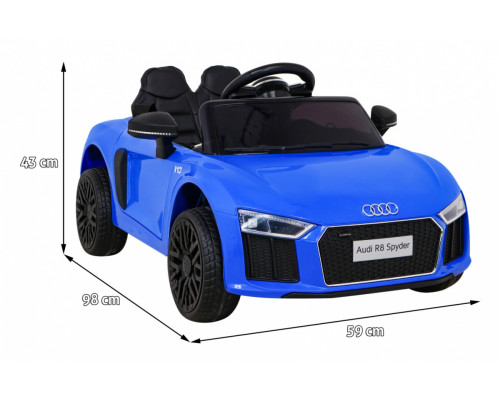 Audi R8 на акумуляторі для дітей Blue + Пульт + EVA + Free Start + MP3 LED