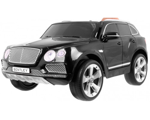 Дитячий акумуляторний автомобіль Bentley Bentayga чорний + колеса EVA + MP3 радіо + пульт дистанційного керування