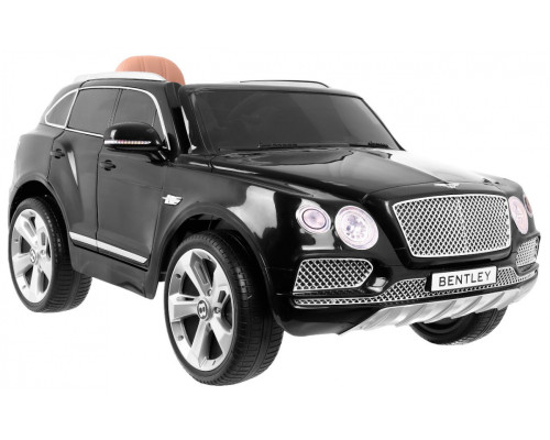 Дитячий акумуляторний автомобіль Bentley Bentayga чорний + колеса EVA + MP3 радіо + пульт дистанційного керування