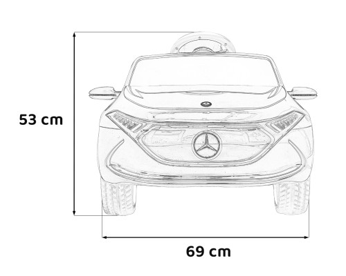 Mercedes Benz AMG EQA для дітей Білий + Пульт + 5 точкові ремені безпеки + EVA + MP3 Дисплей + LED