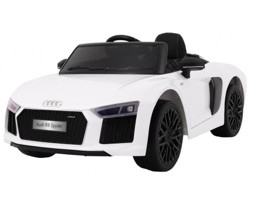 Audi R8 Spyder на акумуляторі Білий + Пульт + EVA + Free Start + Радіо MP3 + LED