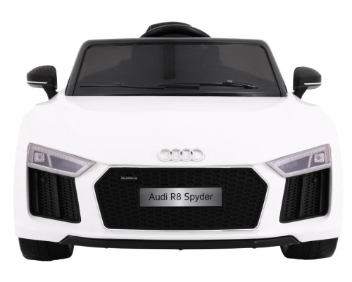 Audi R8 Spyder на акумуляторі Білий + Пульт + EVA + Free Start + Радіо MP3 + LED