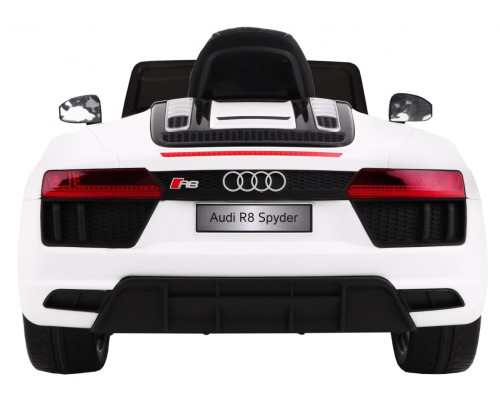 Audi R8 Spyder на акумуляторі Білий + Пульт + EVA + Free Start + Радіо MP3 + LED