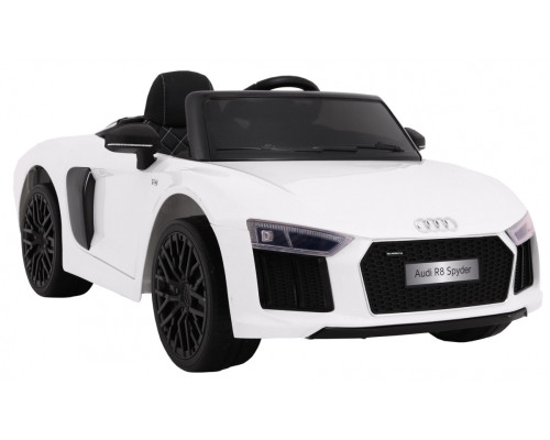 Audi R8 Spyder на акумуляторі Білий + Пульт + EVA + Free Start + Радіо MP3 + LED