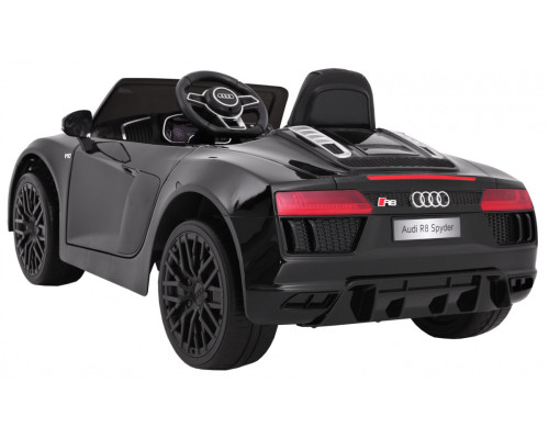 Audi R8 Spyder на акумуляторі Чорний + Пульт + EVA + Free Start + Радіо MP3 + LED