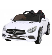 Mercedes Benz AMG SL65 S електро для дітей Білий + Пульт + Аудіо LED + Екошкіра + EVA + Free Start