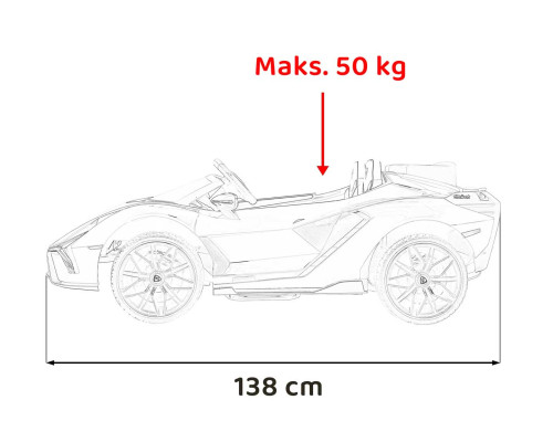 Білий автомобіль Lamborghini SIAN