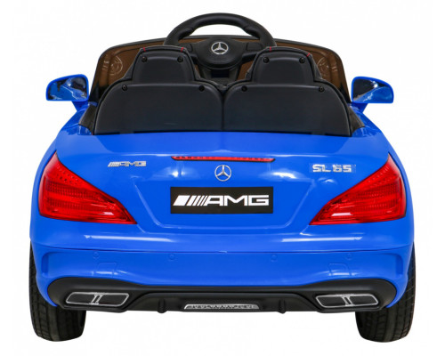 Mercedes Benz AMG SL65 S електричний дитячий Синій + Пульт + Аудіо LED + Екошкіра + EVA + Free Start