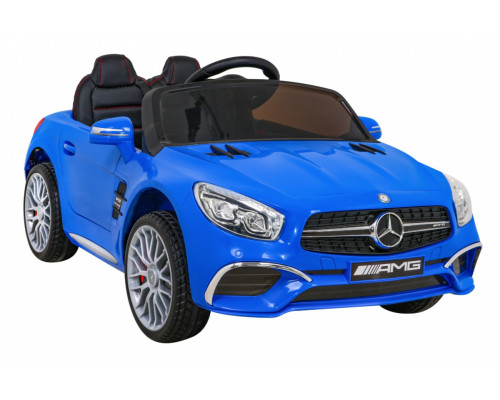 Mercedes Benz AMG SL65 S електричний дитячий Синій + Пульт + Аудіо LED + Екошкіра + EVA + Free Start