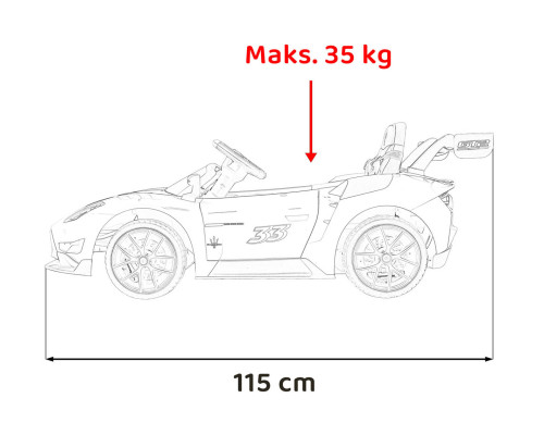 Дитяча акумуляторна машинка Maserati MC20 GT2 Біла