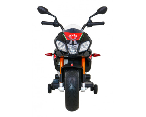 Aprilia Tuono V4 Акумуляторний мотоцикл для дітей Black + MP3 Панель + Опорні колеса + Free Start